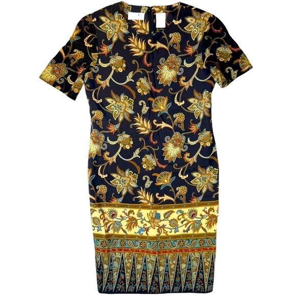 Liz Claiborne Dresses & Skirts - Liz Claiborne Silk English Country Style Dark Navy Dress Womens Size 4